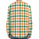 Irish Plaid St. Patrick's Day Print Long Sleeve Baseball Jersey