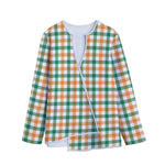 Irish Plaid St. Patrick's Day Print Long Sleeve Short Coat