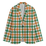 Irish Plaid St. Patrick's Day Print Men's Blazer