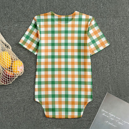 Irish Plaid St. Patrick's Day Print Men's Bodysuit
