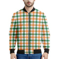 Irish Plaid St. Patrick's Day Print Men's Bomber Jacket
