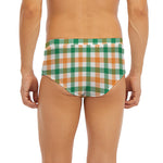 Irish Plaid St. Patrick's Day Print Men's Briefs