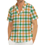 Irish Plaid St. Patrick's Day Print Men's Deep V-Neck Shirt