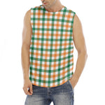 Irish Plaid St. Patrick's Day Print Men's Fitness Tank Top