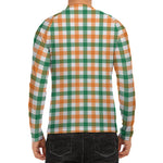 Irish Plaid St. Patrick's Day Print Men's Long Sleeve Rash Guard