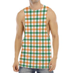 Irish Plaid St. Patrick's Day Print Men's Muscle Tank Top
