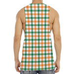 Irish Plaid St. Patrick's Day Print Men's Muscle Tank Top