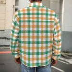 Irish Plaid St. Patrick's Day Print Men's Shirt Jacket