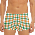 Irish Plaid St. Patrick's Day Print Men's Short Boxer Briefs