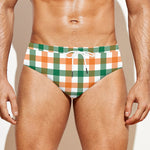 Irish Plaid St. Patrick's Day Print Men's Swim Briefs