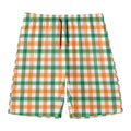 Irish Plaid St. Patrick's Day Print Men's Swim Trunks