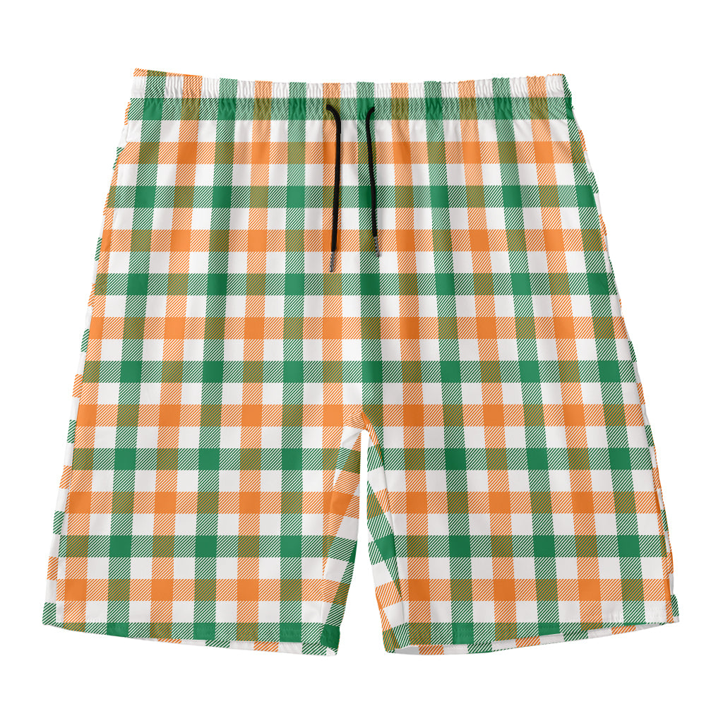 Irish Plaid St. Patrick's Day Print Men's Swim Trunks