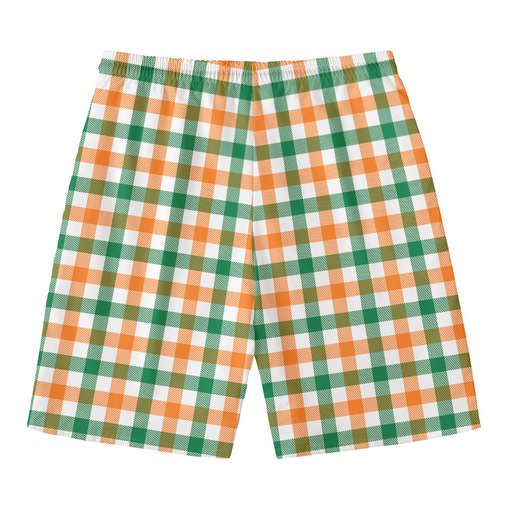 Irish Plaid St. Patrick's Day Print Men's Swim Trunks