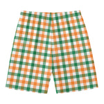 Irish Plaid St. Patrick's Day Print Men's Swim Trunks