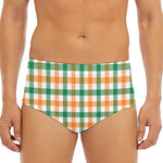 Irish Plaid St. Patrick's Day Print Men's Triangle Swim Briefs