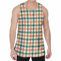 Irish Plaid St. Patrick's Day Print Men's Velvet Tank Top