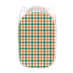 Irish Plaid St. Patrick's Day Print Mesh Laundry Hamper