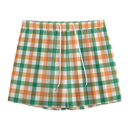 Irish Plaid St. Patrick's Day Print Mesh Shorts