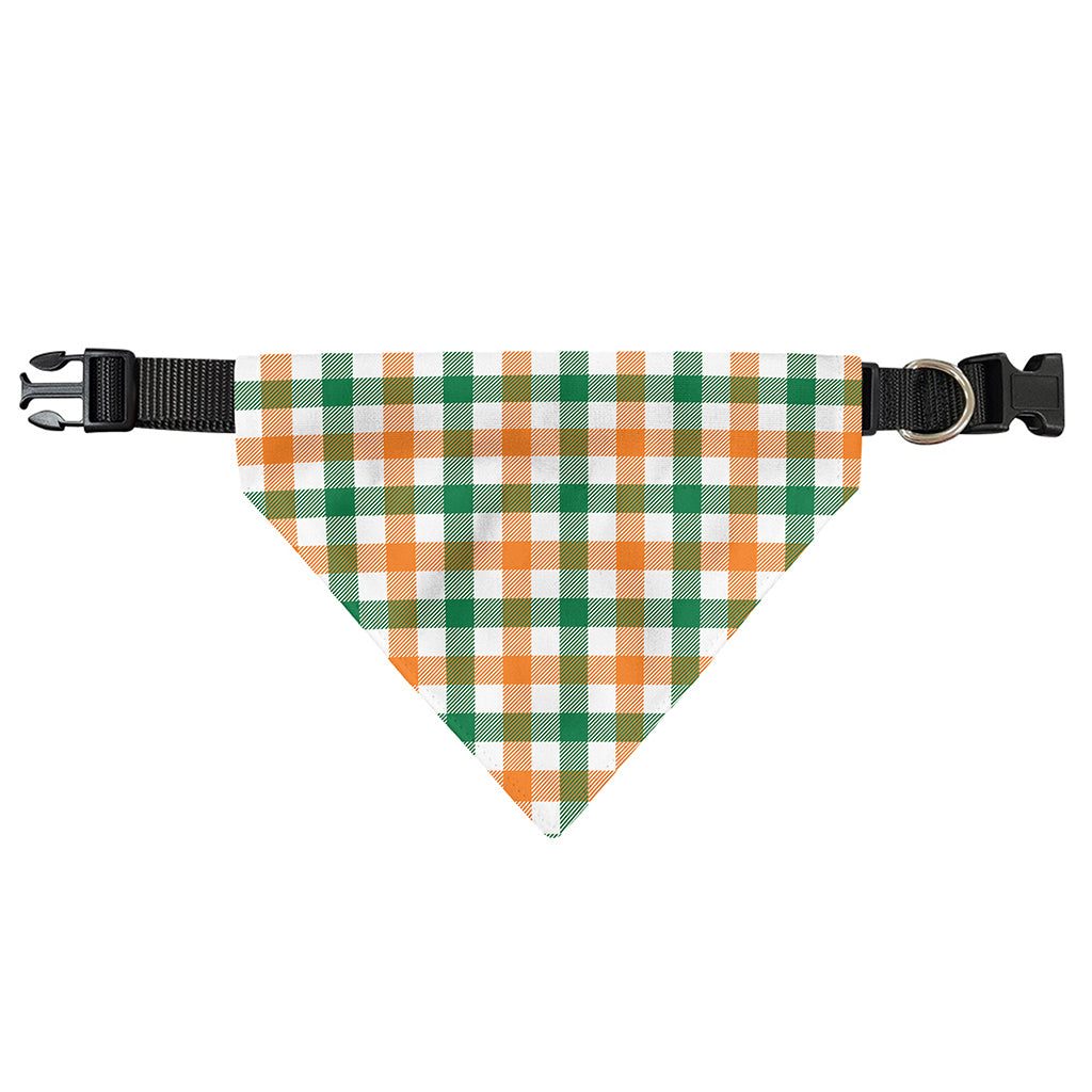 Irish Plaid St. Patrick's Day Print Over The Collar Dog Bandana