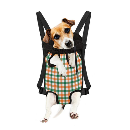 Irish Plaid St. Patrick's Day Print Pet Carrier Backpack