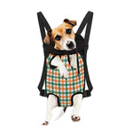 Irish Plaid St. Patrick's Day Print Pet Carrier Backpack