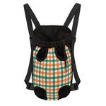 Irish Plaid St. Patrick's Day Print Pet Carrier Backpack