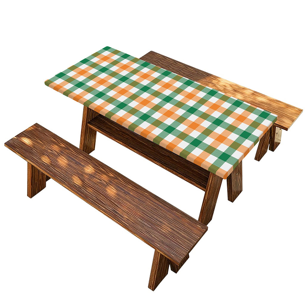 Irish Plaid St. Patrick's Day Print Picnic Table Cover