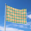 Irish Plaid St. Patrick's Day Print Polyester Flag