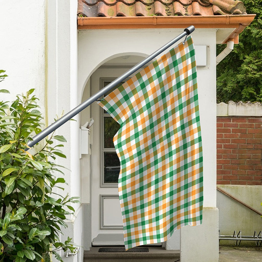 Irish Plaid St. Patrick's Day Print Polyester Flag