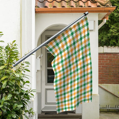 Irish Plaid St. Patrick's Day Print Polyester Flag