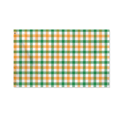 Irish Plaid St. Patrick's Day Print Polyester Flag