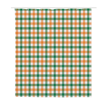 Irish Plaid St. Patrick's Day Print Polyester Shower Curtain