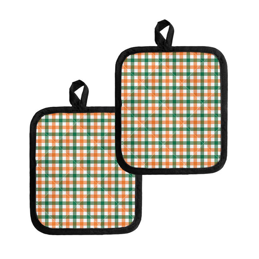 Irish Plaid St. Patrick's Day Print Pot Holders