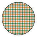 Irish Plaid St. Patrick's Day Print Round Floor Mat