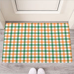 Irish Plaid St. Patrick's Day Print Rubber Doormat