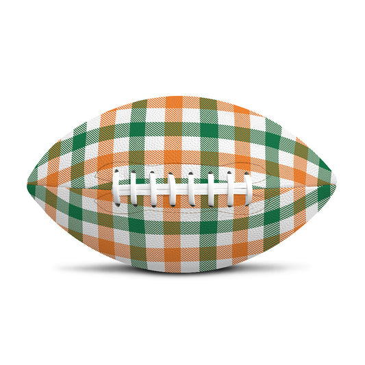 Irish Plaid St. Patrick's Day Print Rugby Ball