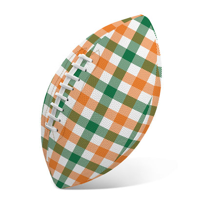 Irish Plaid St. Patrick's Day Print Rugby Ball