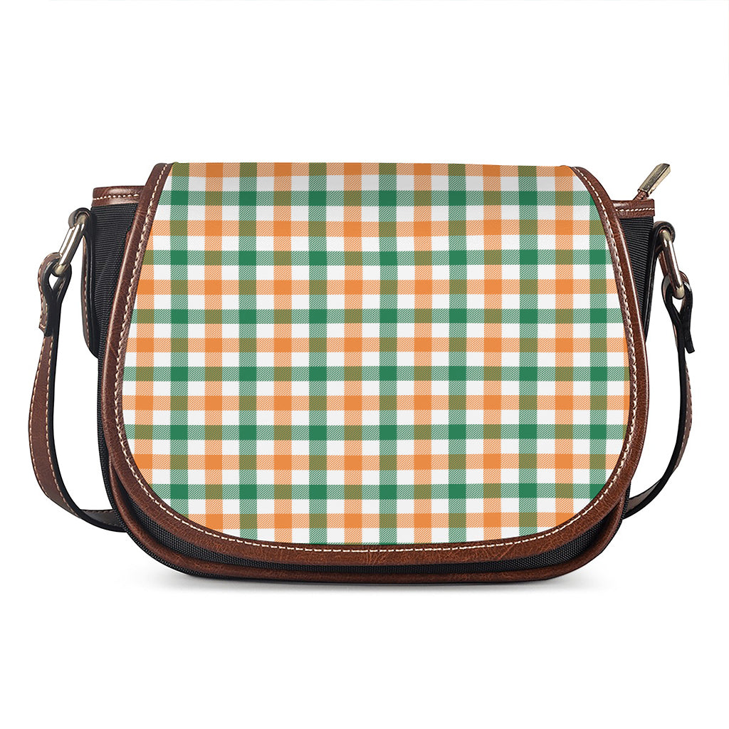 Irish Plaid St. Patrick's Day Print Saddle Bag