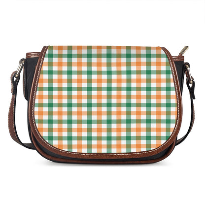 Irish Plaid St. Patrick's Day Print Saddle Bag