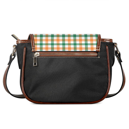 Irish Plaid St. Patrick's Day Print Saddle Bag