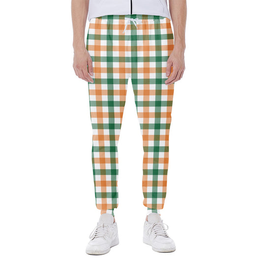 Irish Plaid St. Patrick's Day Print Scuba Joggers