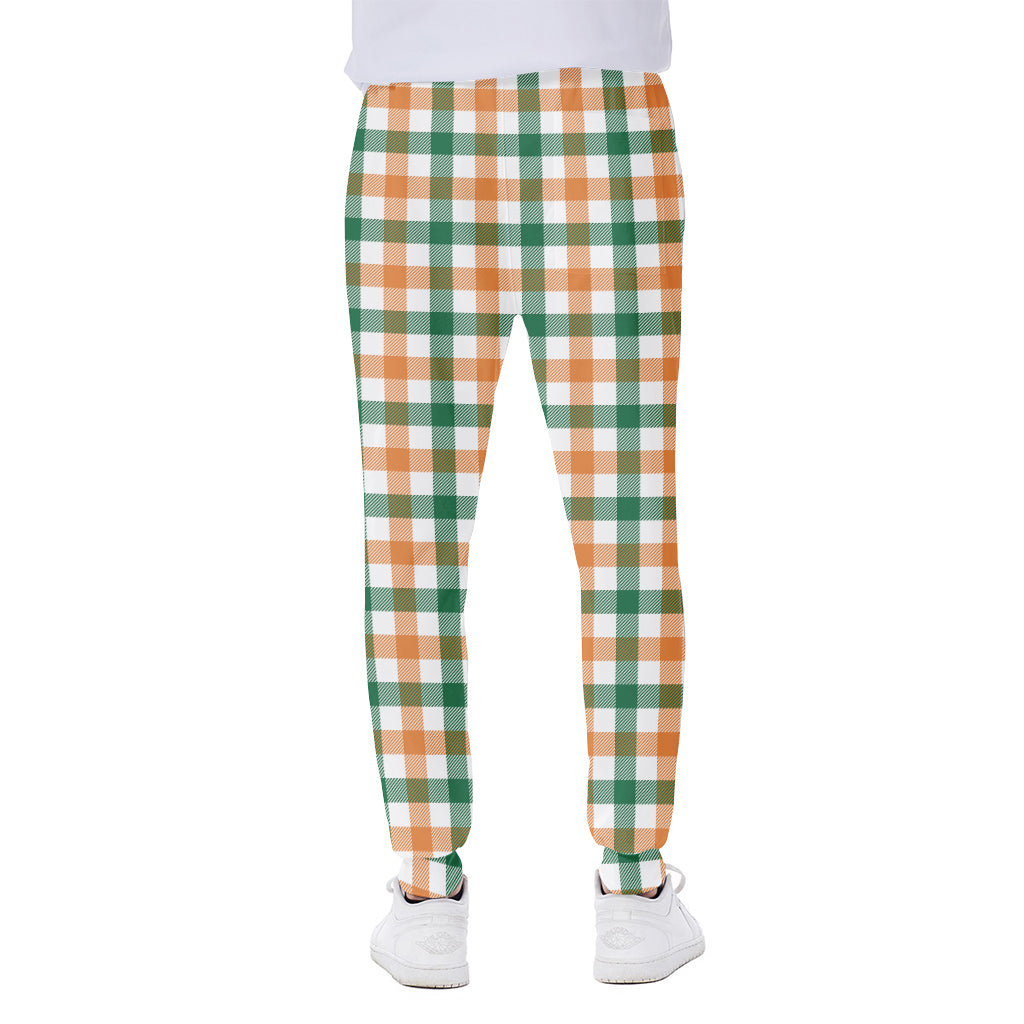 Irish Plaid St. Patrick's Day Print Scuba Joggers
