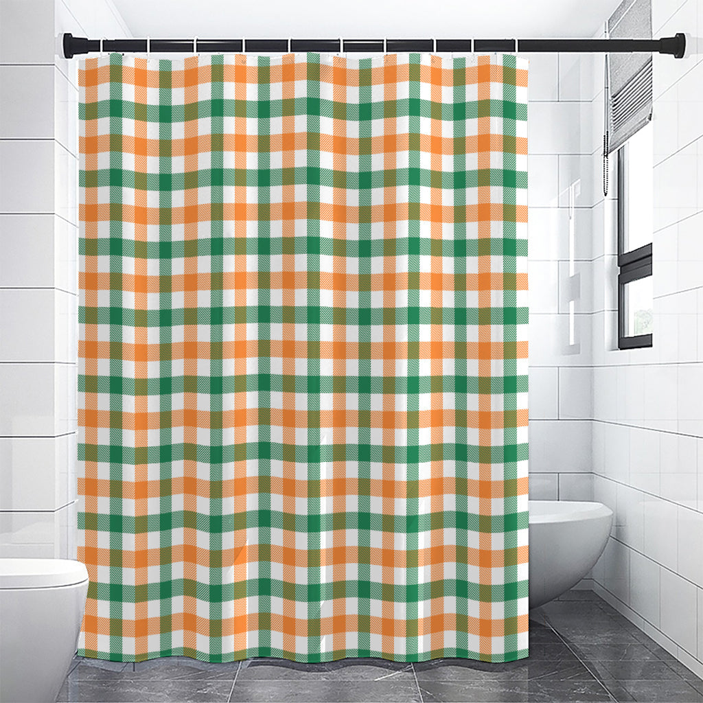 Irish Plaid St. Patrick's Day Print Shower Curtain