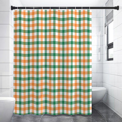Irish Plaid St. Patrick's Day Print Shower Curtain