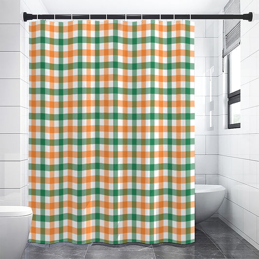 Irish Plaid St. Patrick's Day Print Shower Curtain