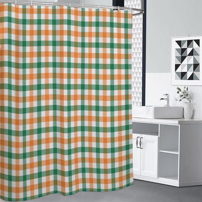 Irish Plaid St. Patrick's Day Print Shower Curtain