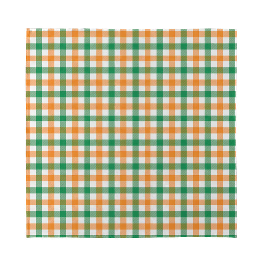 Irish Plaid St. Patrick's Day Print Silk Bandana