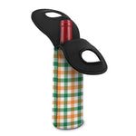 Irish Plaid St. Patrick's Day Print Single Neoprene Wine Tote