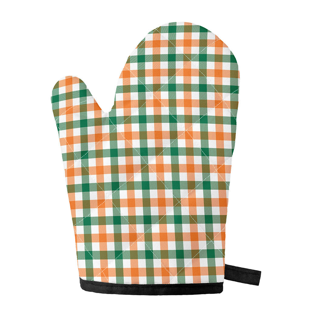 Irish Plaid St. Patrick's Day Print Single Oven Mitt
