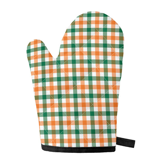 Irish Plaid St. Patrick's Day Print Single Oven Mitt